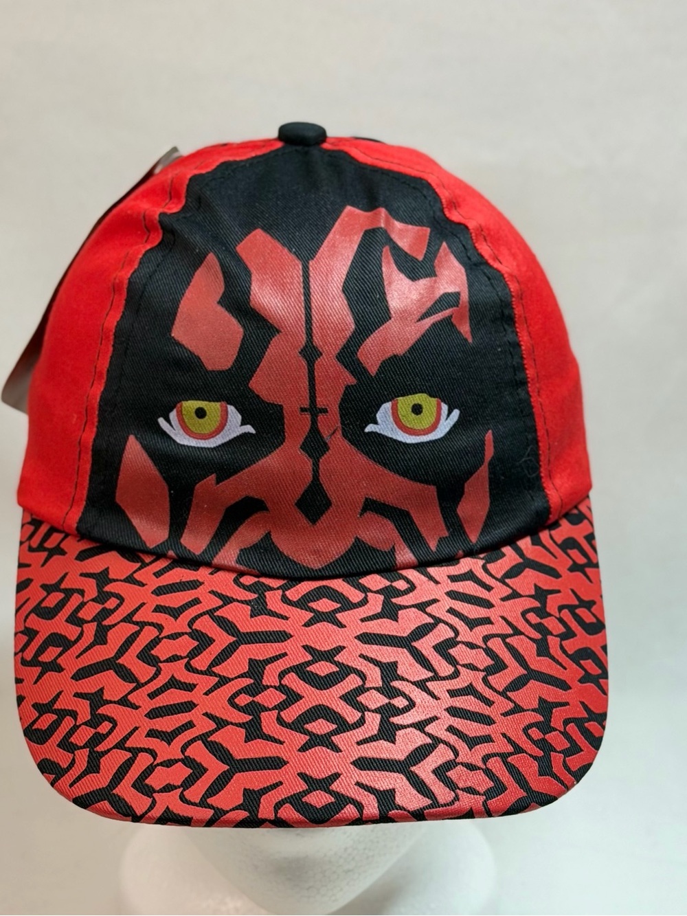 BNWT Star Wars Kids' Red, Black and Yellow Darth Maul Face Cap
